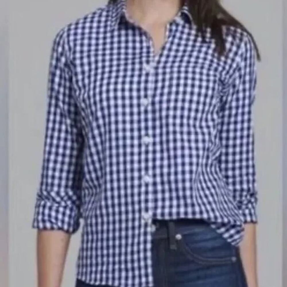 Women's UNTUCKit Blue Gingham LS Shirt